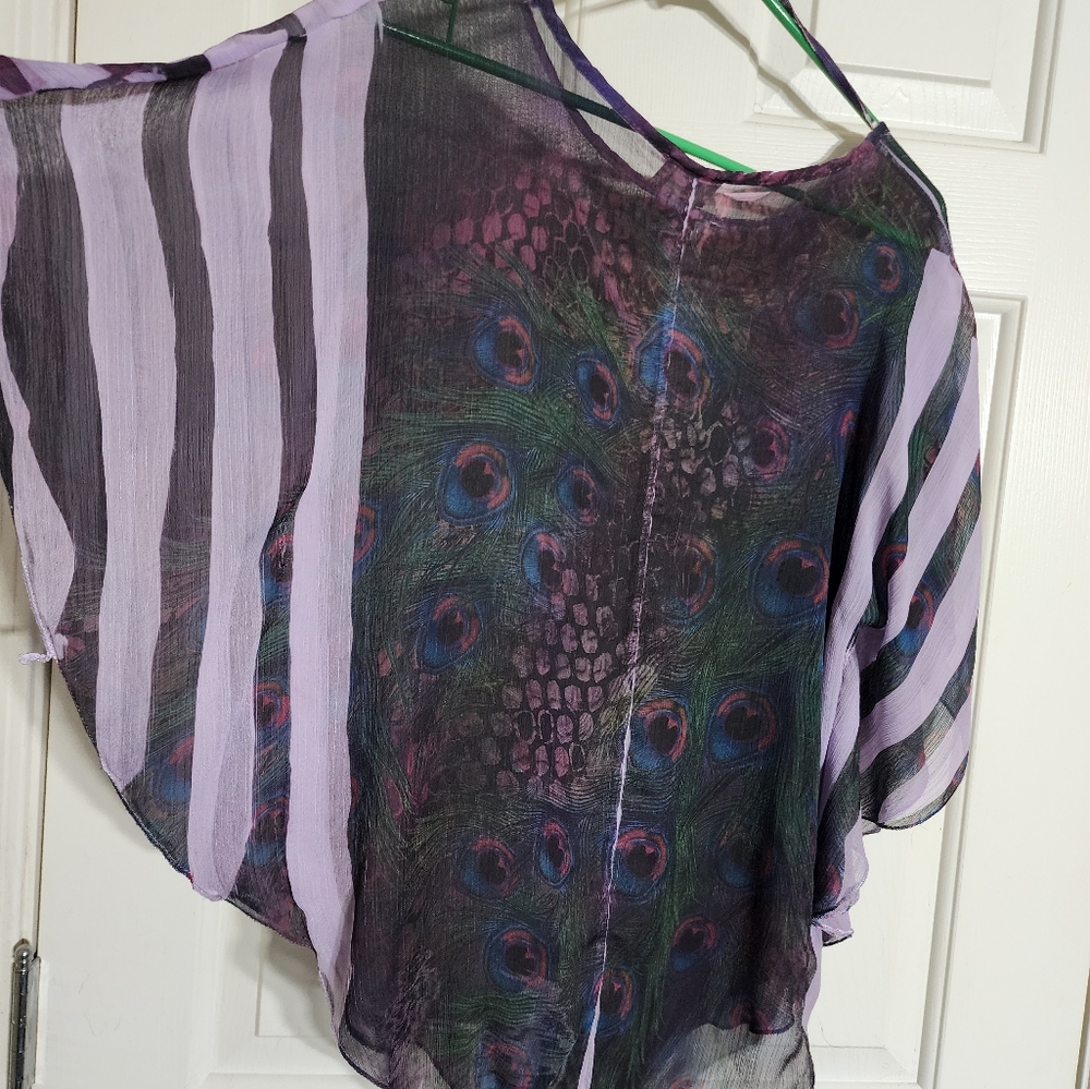 Lavish small wing sleeve purples with diamond studs transparent top - Picture 3 of 4